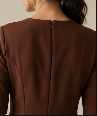 The Cocoa Brown Dress - Sleeves