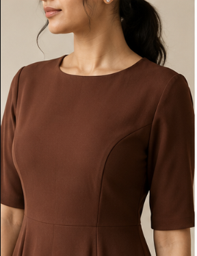 The Cocoa Brown Dress - Sleeves