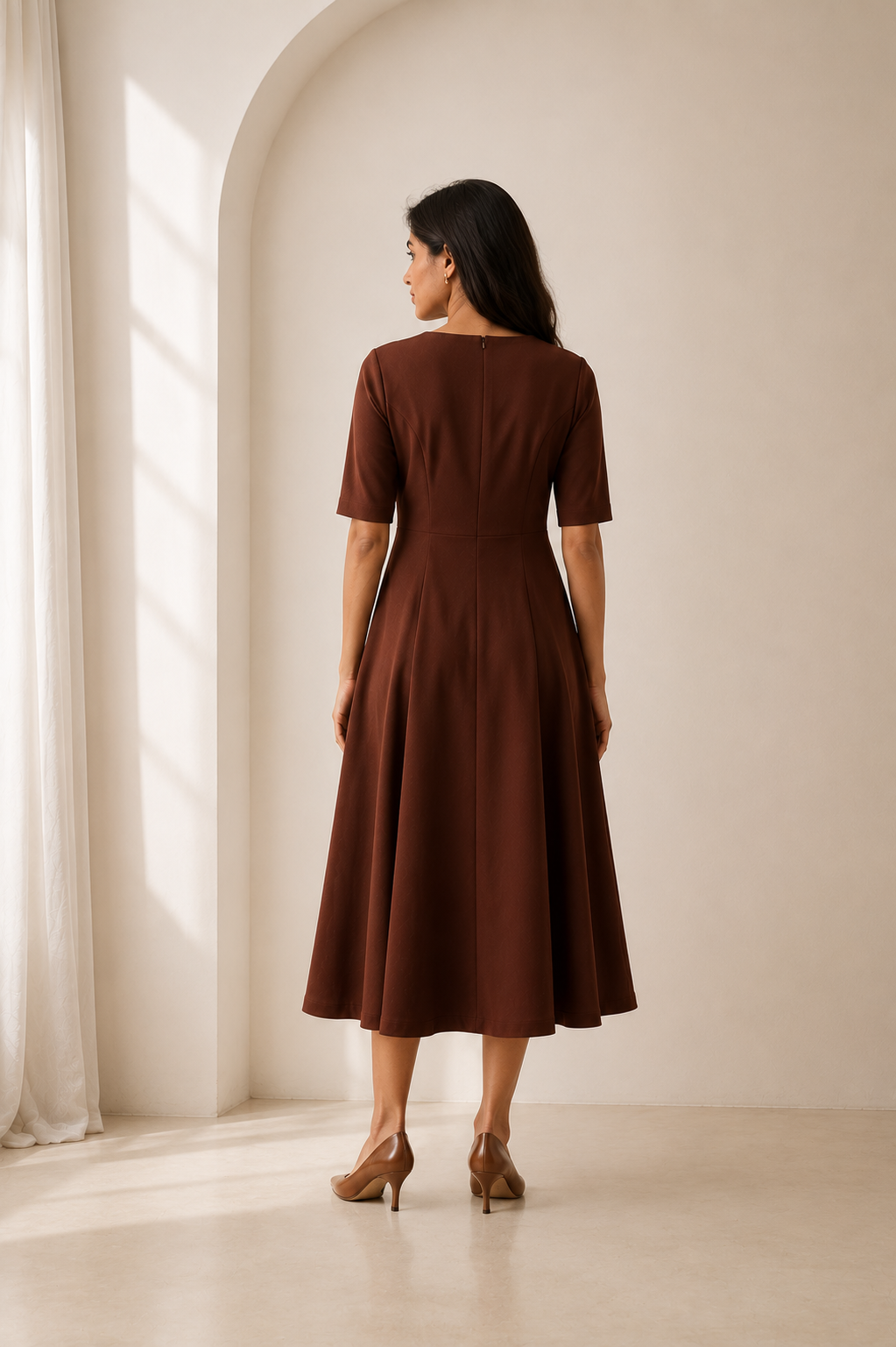 The Cocoa Brown Dress - Sleeves