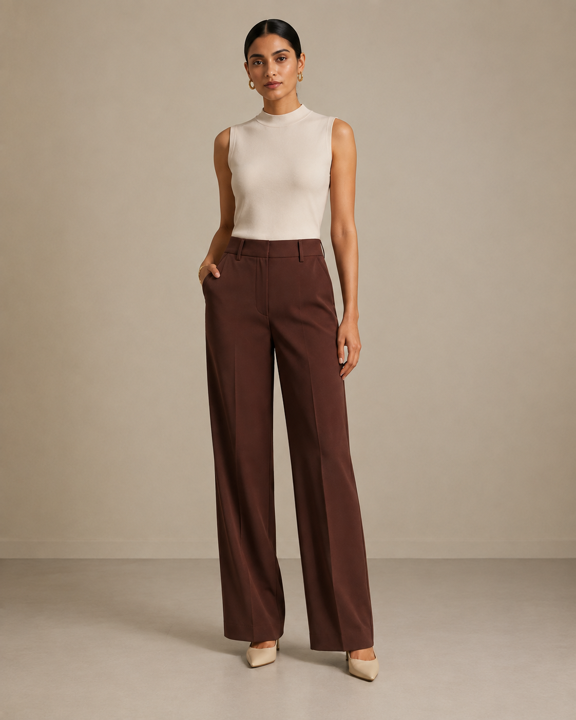 The Presence Trouser - Cocoa Brown